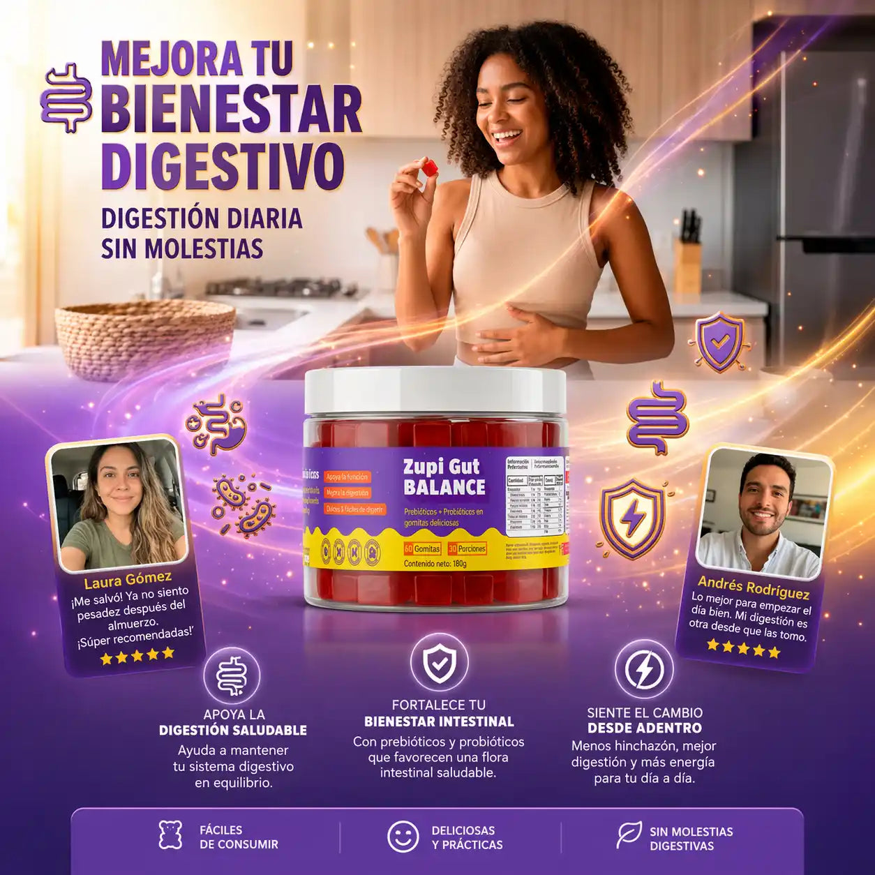 GutReset® Gomitas Digestivas Zupi – Equilibra tu intestino y siéntete liviana