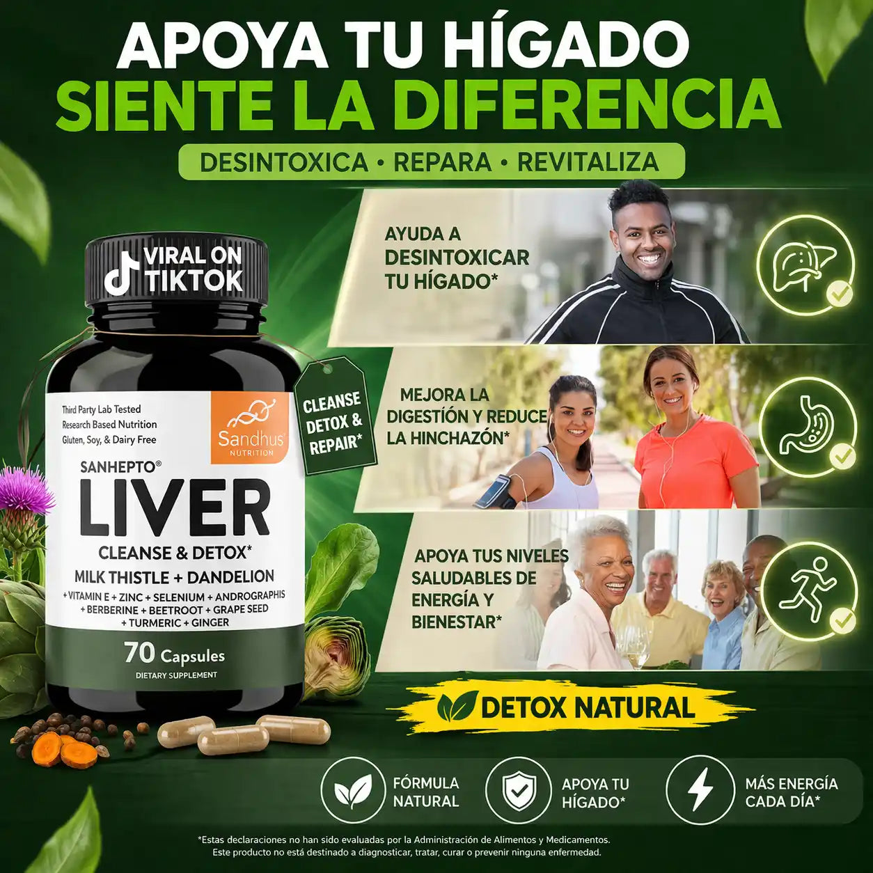 LiverCare™ Detox Support – Limpieza Natural del Hígado y Energía Diaria