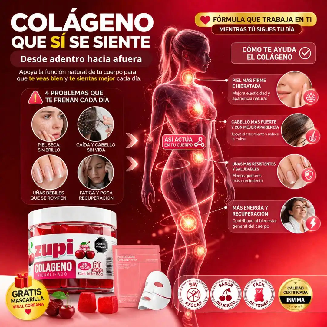 GlowBites™ Gomitas de Colágeno Hidrolizado + Mascarilla Facial | Belleza fácil desde adentro